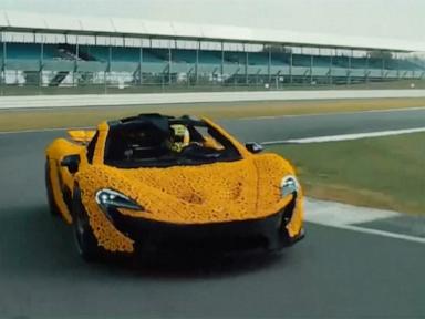 WATCH:  F1 driver burns rubber in Lego McLaren