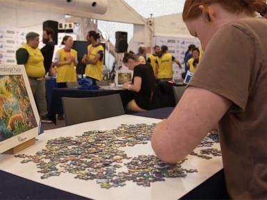 WATCH:  Competitors aim for speed at World Jigsaw Championships