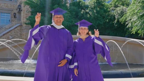 VIDEO: Mother and son graduate college together