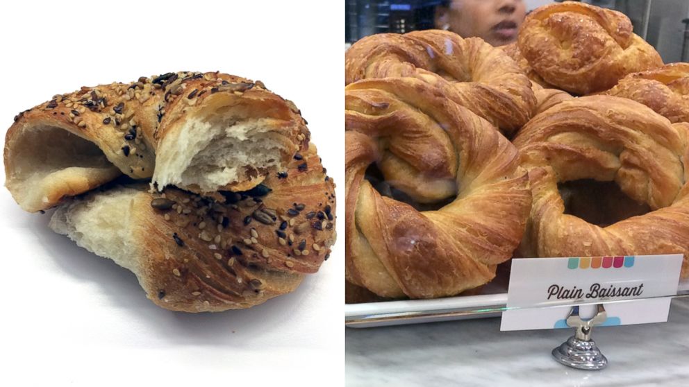 PHOTO: Baissants, or a cross between a bagel and a croissant, are one of Crumbs' new offerings.