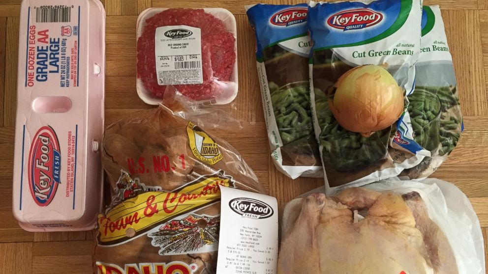 PHOTO: What I was able to buy under $29 at the grocery store for the food stamp challenge.