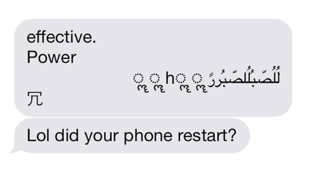 Some iPhone users have reported receiving a weird text message bug.