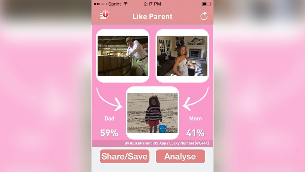 PHOTO: An app called Like Parent claims to determine which parent a child looks most like.
