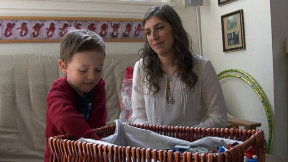 PHOTO: Mayim Bialik is pictured with her son Miles in 2012. 