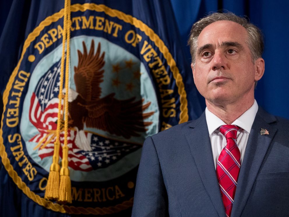 PHOTO: Veterans Affairs Secretary David Shulkin appears at a ceremony where President Donald Trump signs an Executive Order on Improving Accountability and Whistleblower Protection at the Department of Veterans Affairs, April 27, 2017, in Washington.