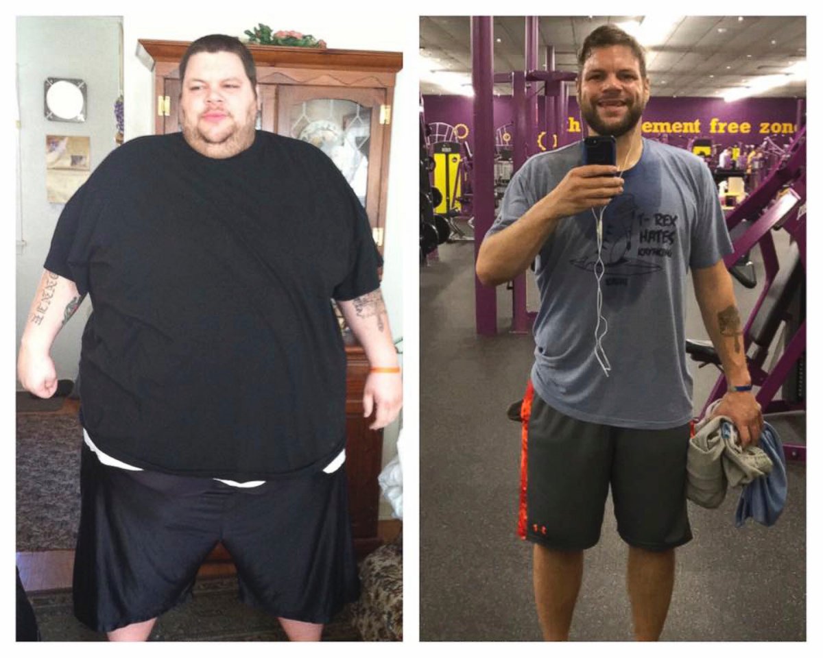 PHOTO: Ronnie Brower is seen before and after losing 458 pounds. For four years Brower dieted and worked out three hours a day. His efforts earned him the admiration of a woman who was on her own weight loss journey. 
