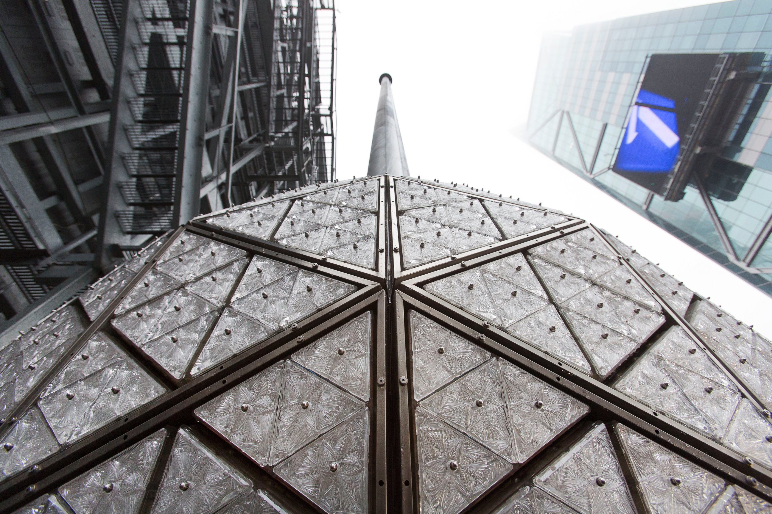 PHOTO: The Waterford crystal ball is shown on top of One Times Square, Dec. 27, 2015, in New York.