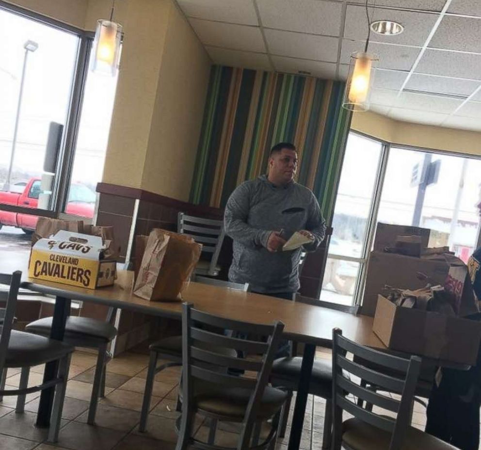 PHOTO: Amy Price?s husband, Jose Mendez, picks up lunches at a local McDonalds.