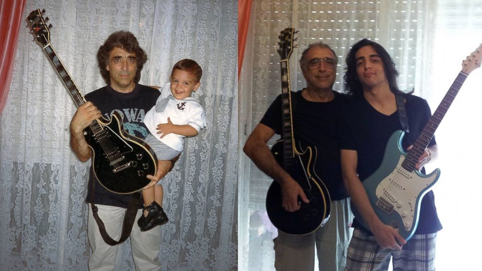 ‘Hippie Rocker’ Dad Recreates Guitar Pic With Son 18 Years Later