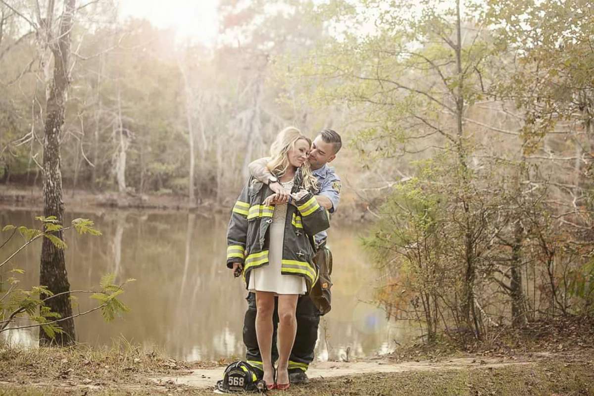 PHOTO: Kyle Parry, 35, a firefighter from Lumberton, Texas, and Stephanie Hoekstra, 33, were scheduled to marry on Sept. 10, but canceled their wedding amidst the devastation of Hurricane Harvey. 