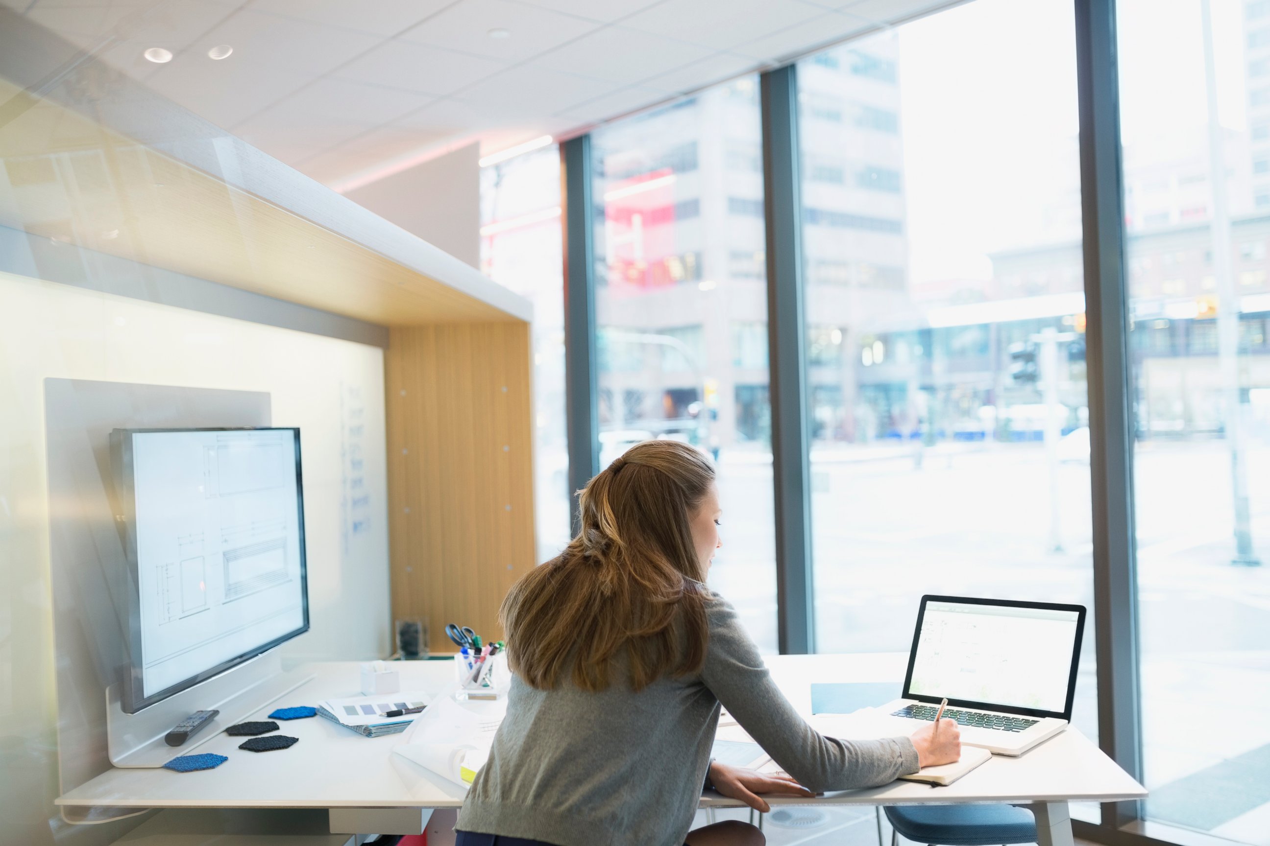 PHOTO: A woman is pictured at her computer in this undated stock photo.
