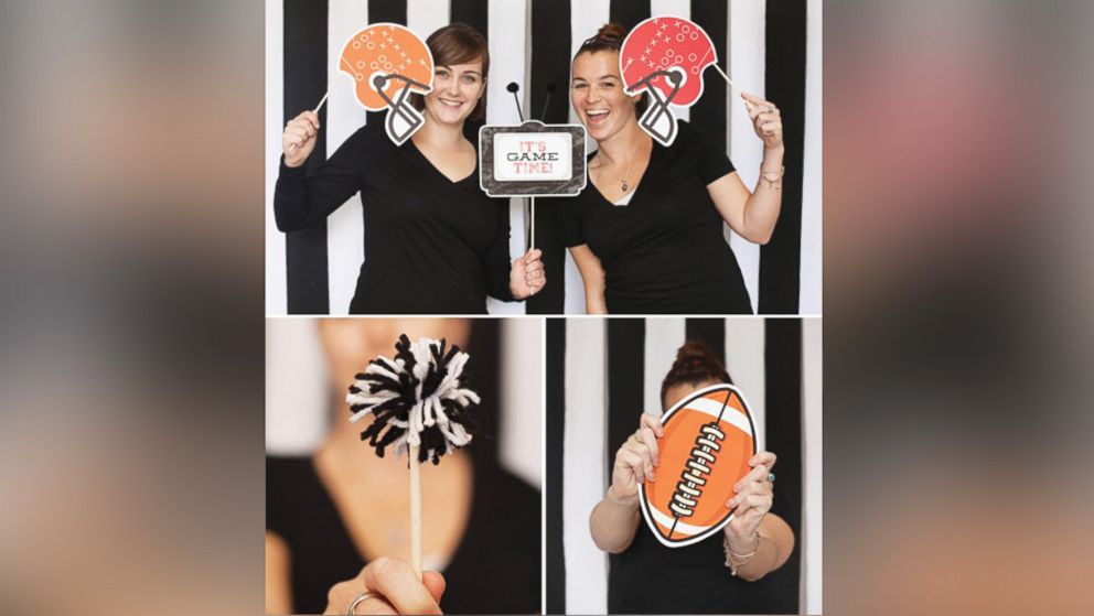 PHOTO: Hostess With The Mostess created a "Football Party Photo Booth," pictured here. 