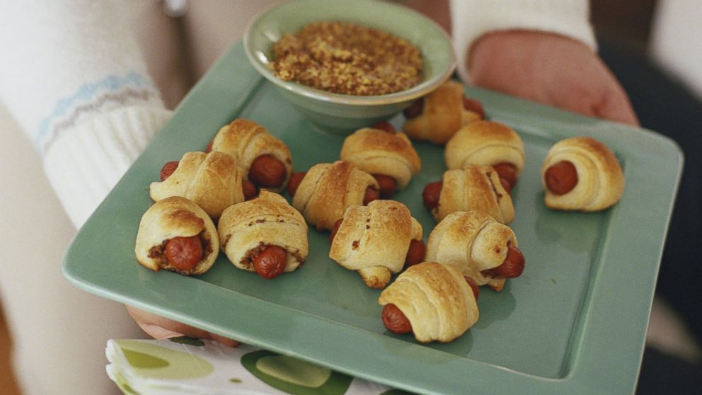 Pigs in a blanket is one of the simple swaps to save calories at a holiday party.