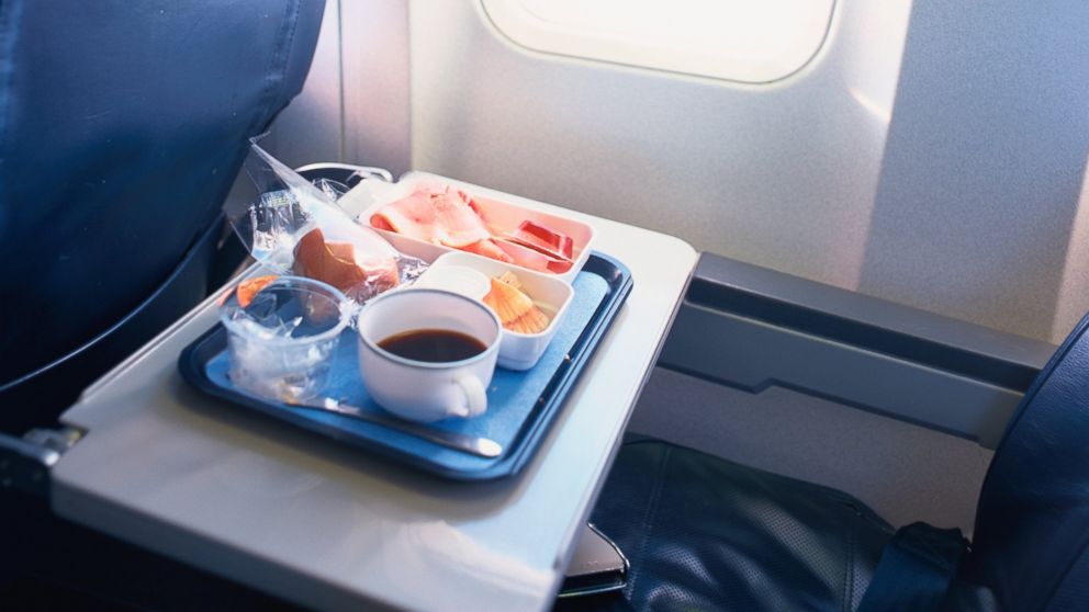 Airline food tray is pictured in this undated stock photo.