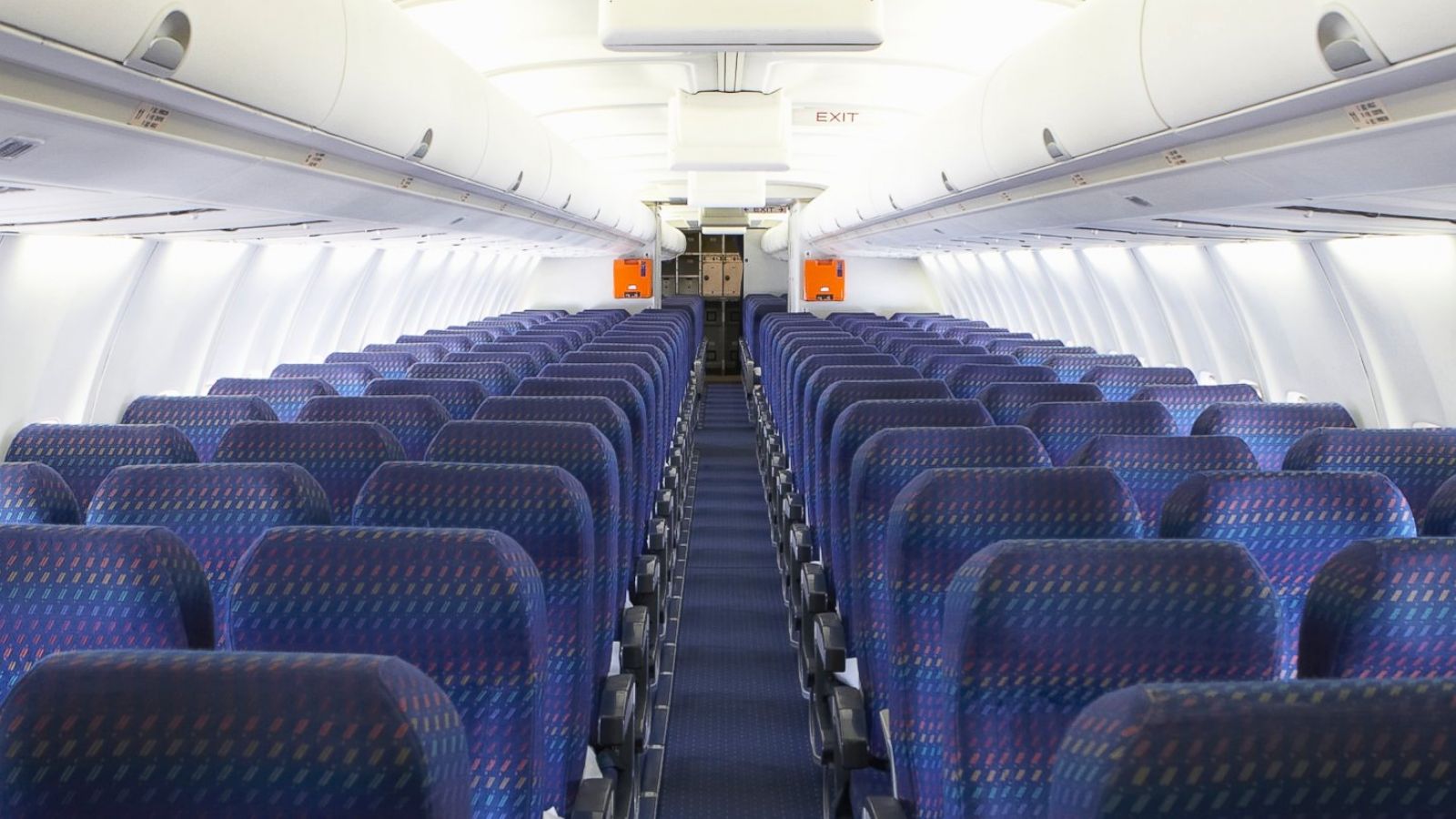 PHOTO: The interior of an airplane with rows of empty seats is pictured in this undated stock photo.