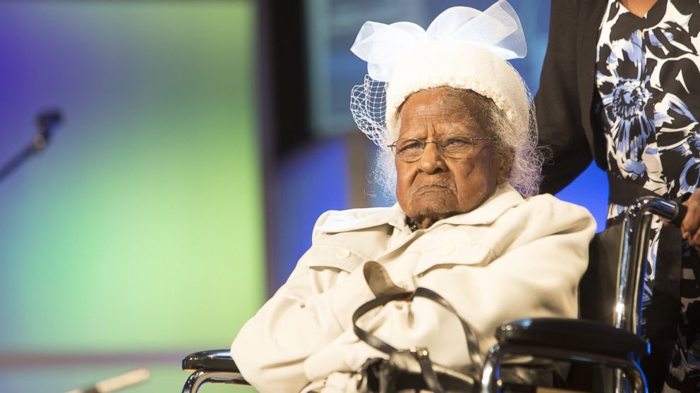 World's oldest person Jeralean Talley attends the 17th Annual Ford Freedom Awards at Max Fischer Music Center on May 5, 2015 in Detroit. 