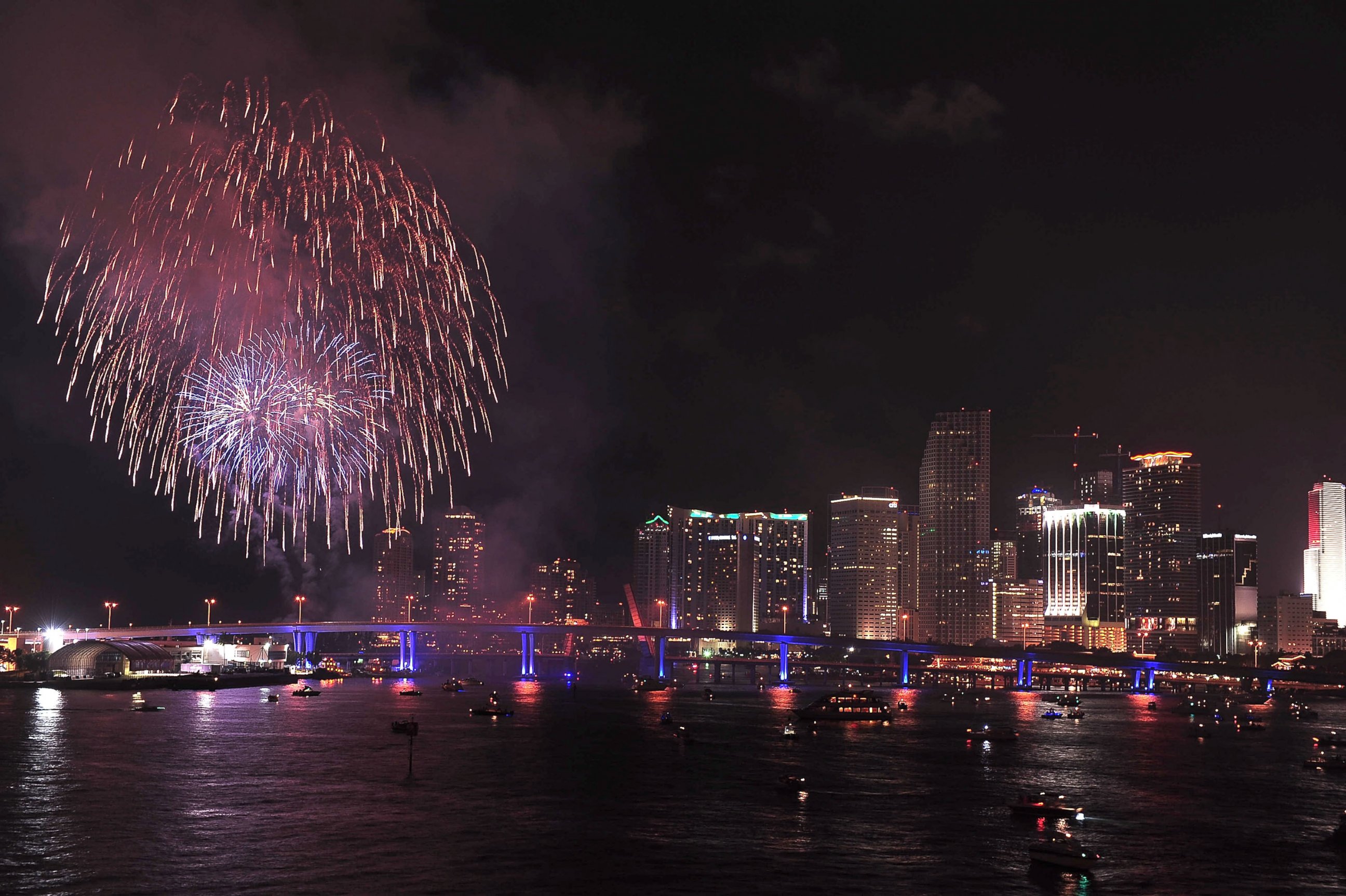 PHOTO: Fireworks are displayed for Independence Day in this July 4, 2009, file photo in Miami, Florida. 