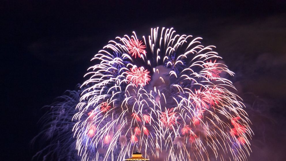 PHOTO: Fireworks are displayed for Independence Day in this July 4, 2012, file photo in Seattle, Wash.