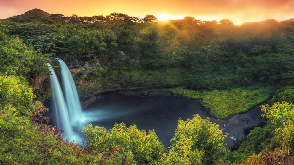 Wailua Falls in Kauai, Hawaii is pictured in this undated stock photo.