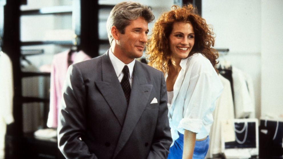 Richard Gere and Julia Roberts in a scene from the film "Pretty Woman," 1990.