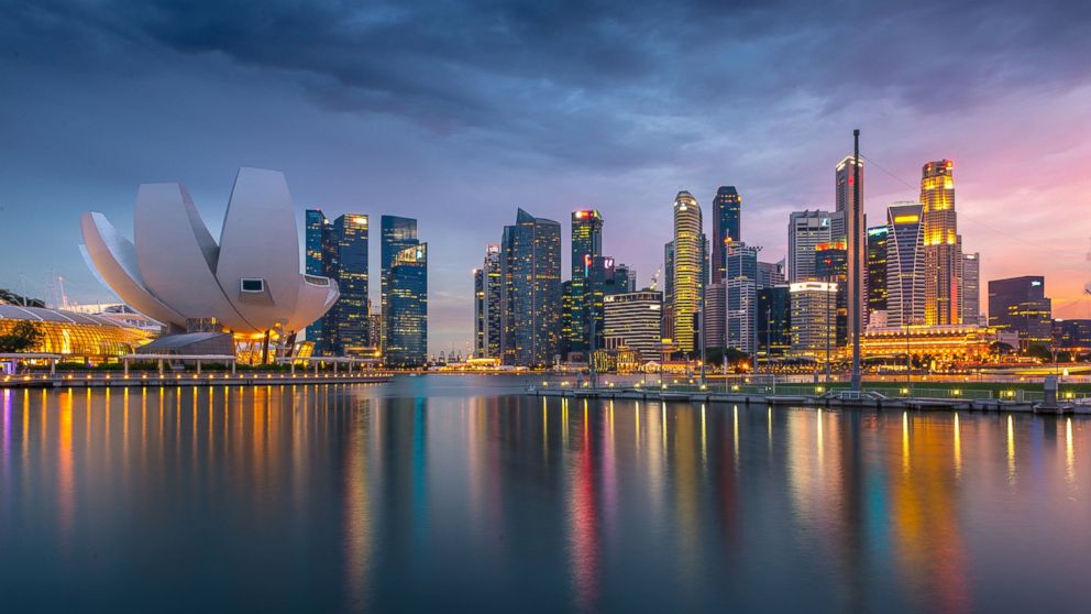The skyline of Singapore is pictured in this undated stock photo.