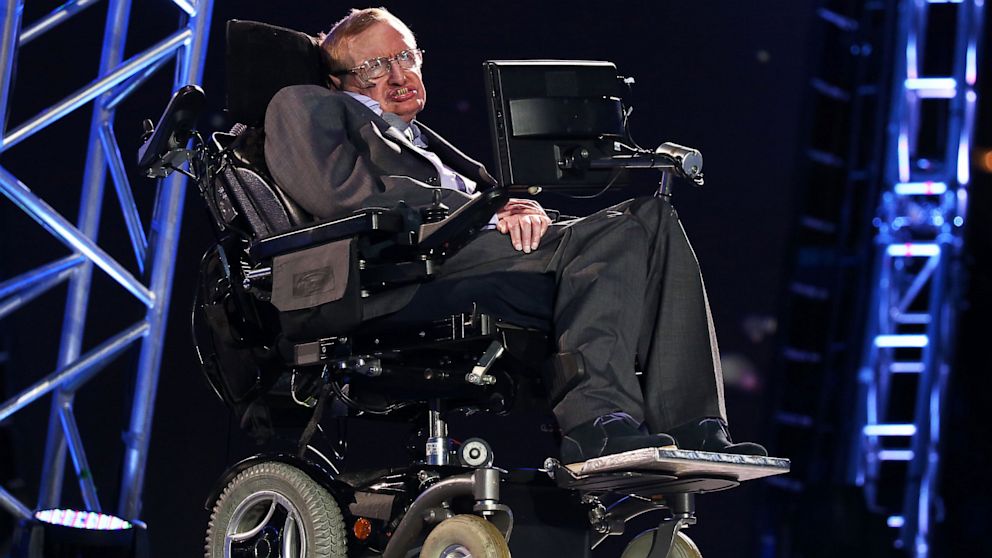 Professor Stephen Hawking speaks during the Opening Ceremony of the London 2012 Paralympics at the Olympic Stadium, Aug. 29, 2012 in London, England.
