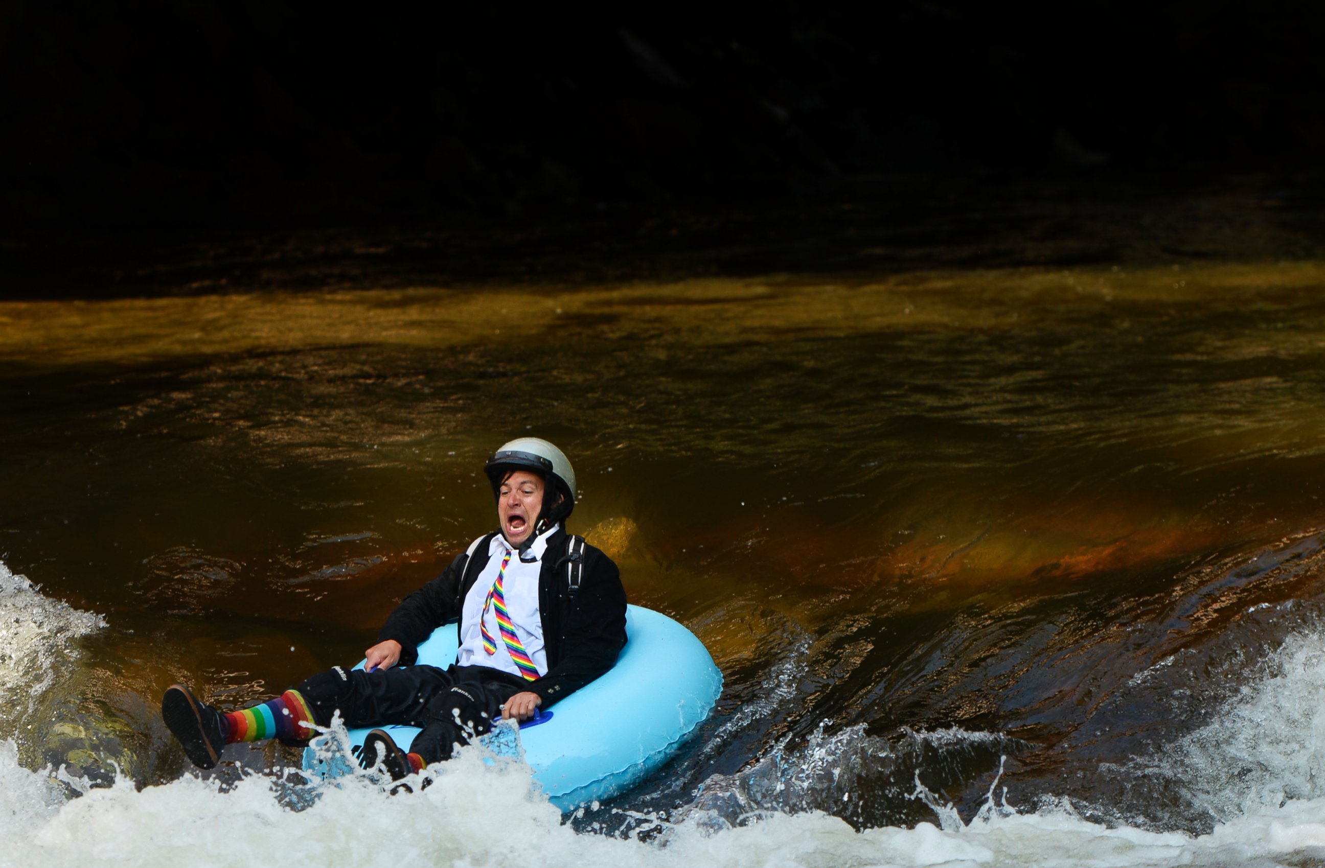 PHOTO: Jeff Kagan is the founder of the seventh annual Boulder's Tube to Work Day, July 15, 2014. 