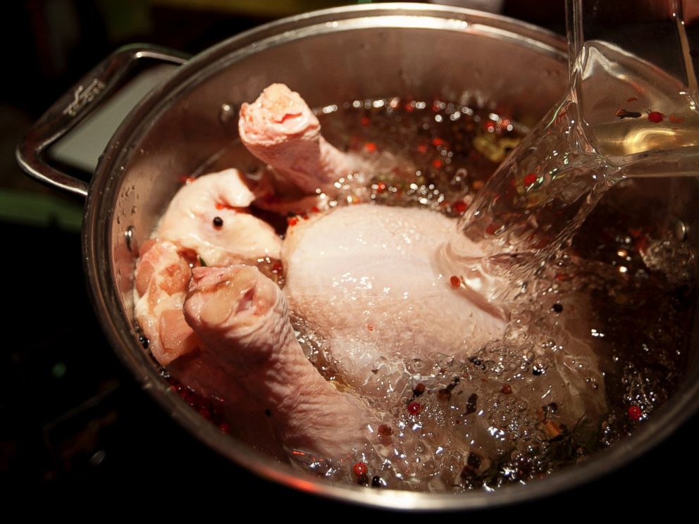 PHOTO: Anthony Caturano, chef/owner of Prezza, shows how he brines, roasts, and carves a turkey at his home in Saugus, Mass., Nov. 10, 2011.