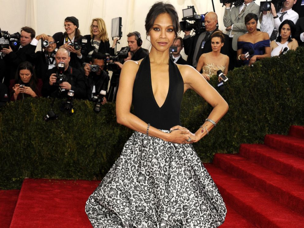PHOTO: Zoe Saldana attends the Charles James: Beyond Fashion Costume Institute Gala at the Metropolitan Museum of Art, May 5, 2014, New York.