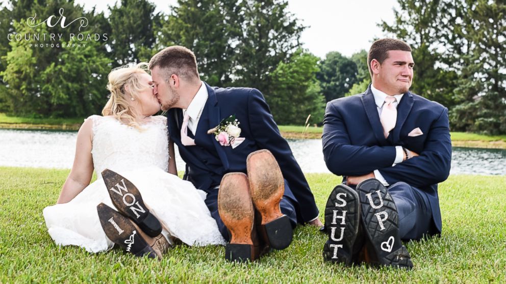 PHOTO: Lindsey Berger’s photographs of a bride, groom and their best man went viral. 