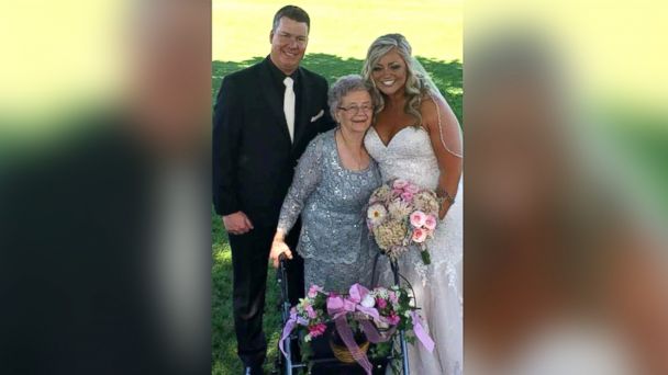 grandmother as flower girl