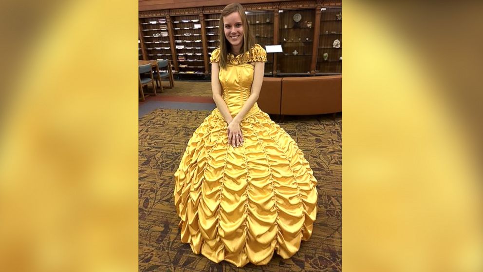 Boyfriend Pulls Off Beauty And The Beast Proposal Complete With Belle S Yellow Gown Abc News