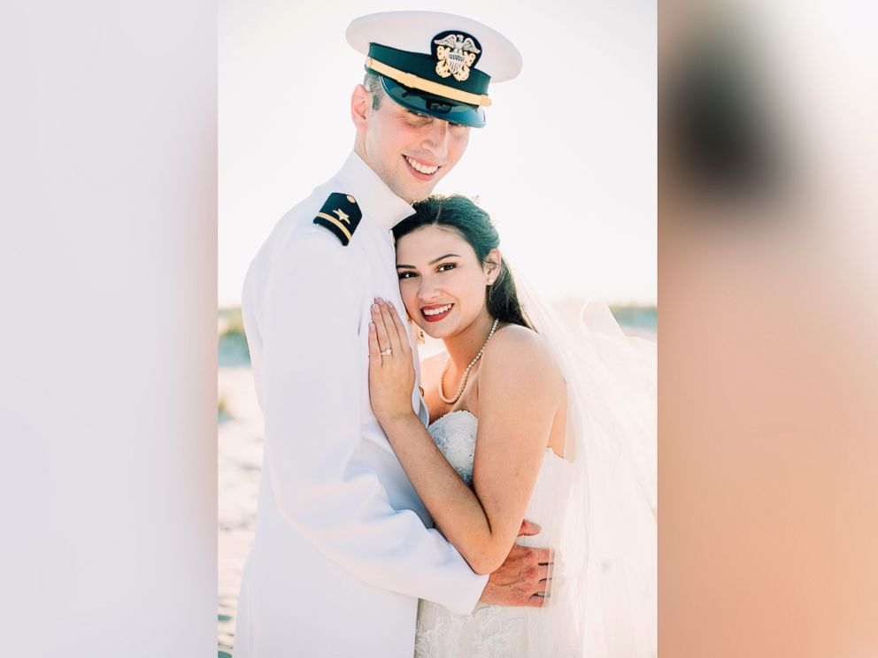 PHOTO: Rachel and Chandler Mills were surprised by a Blue Angels flyover at their wedding in Pensacola, Florida.