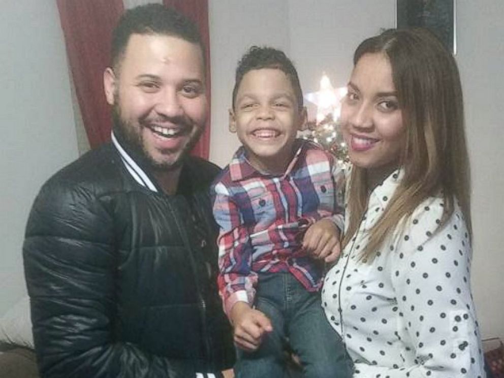 PHOTO: In this undated photo with his mother, Esmarlin Nunez and step-father, Argenis Borbon, Luis Tamarez, 4, took his first steps at North Main Street Elementary School in Pleasantville, New Jersey on Jan. 5, using a mobility device called an Upsee.