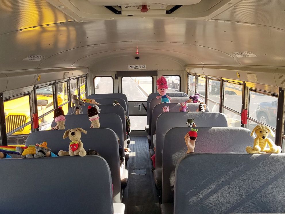 PHOTO: Bus driver Trudy Serres of Waukesha, Wisconsin, crochets toys for every elementary school student on her route that wants one.