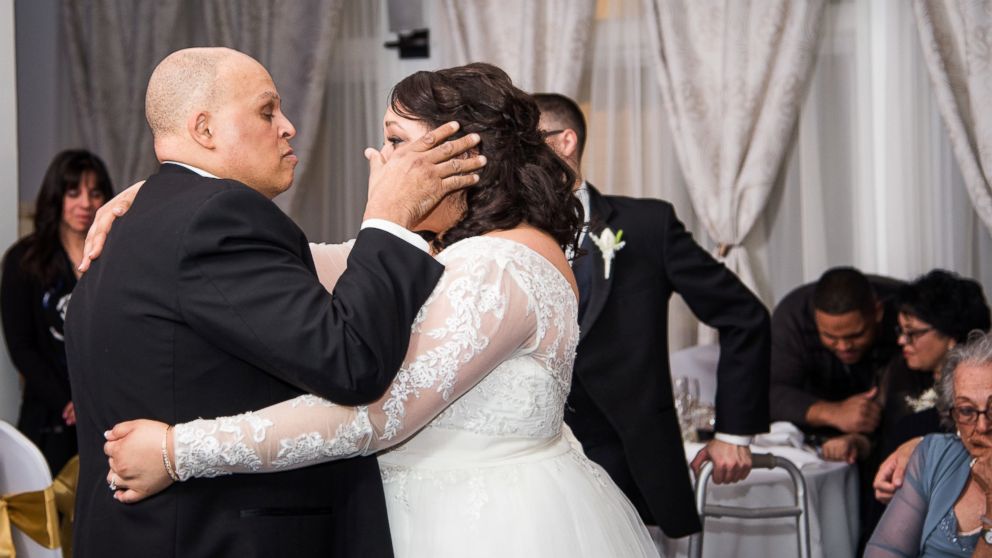 Alyssa Kamm, 28, of Rochester, New York, moved up her wedding after learning that her dad, Karl Jones, was diagnosed with cancer.