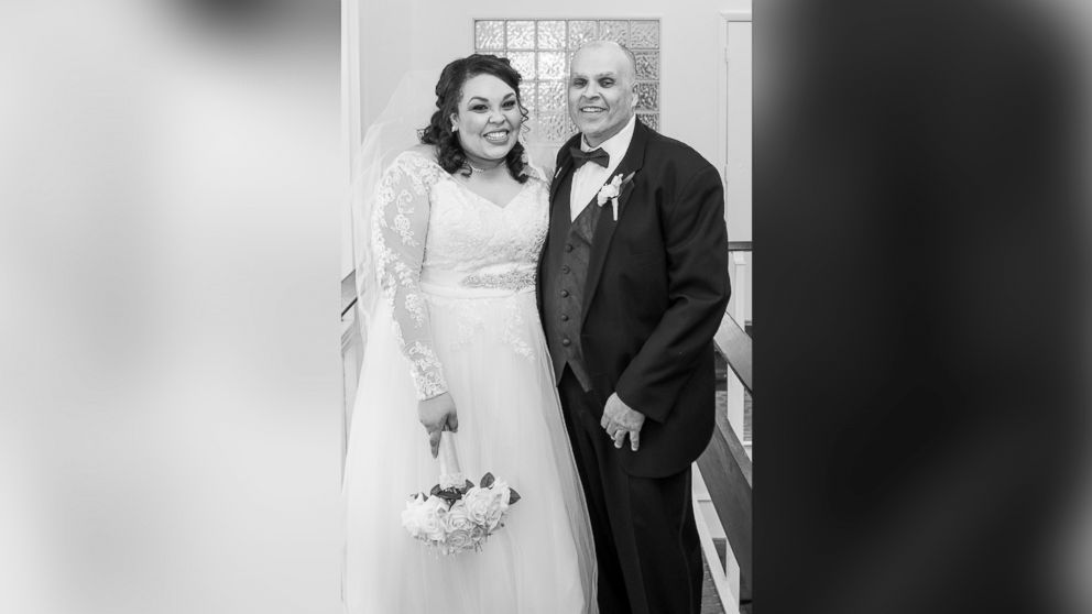 PHOTO: Alyssa Kamm, 28, of Rochester, New York, moved up her wedding after learning that her dad Karl Jones, 55, was diagnosed with cancer.