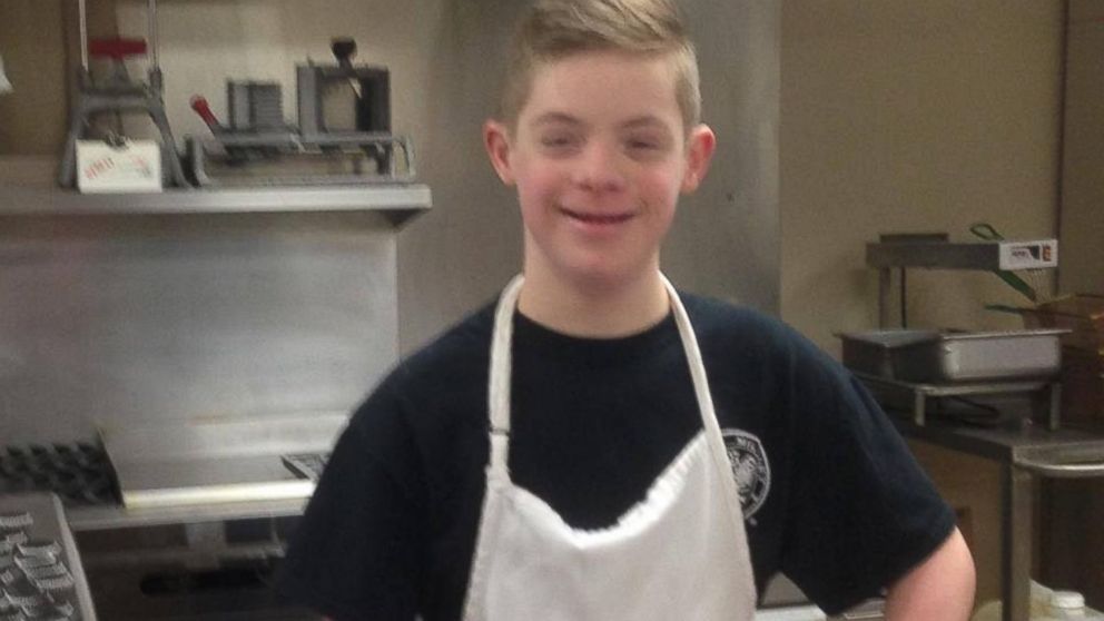 PHOTO: Patricia Truel's 12-year-old son John, who has Down syndrome, helps her run their small cupcake shop in Wisconsin. 