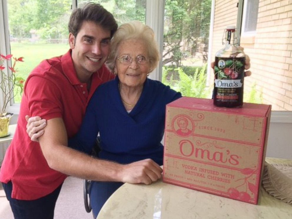 PHOTO: The cherry-infused vodka Hedy Steinbart, 92, made for her family for decades is now on the market thanks to her grandson 28-year-old Kyle Miller.