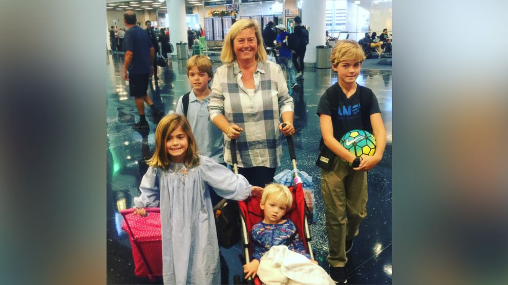 Adrian Wood thanked American Airlines for the "kindness" shown to her and her four kids, including one with special needs, on Dec. 20, 2016.