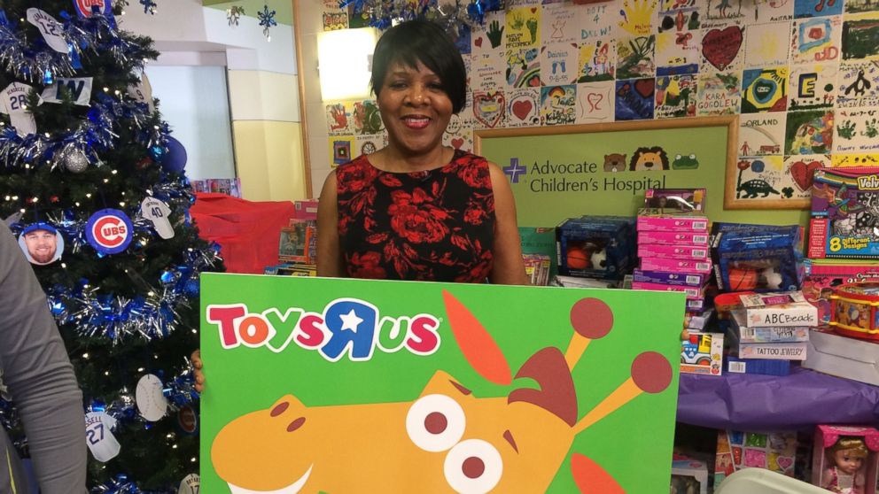 PHOTO: Hospital cafeteria worker Jessie Tendayi, 55, buys toys for young hospital patients at Advocate Children's Hospital in Oak Lawn, Illinois.