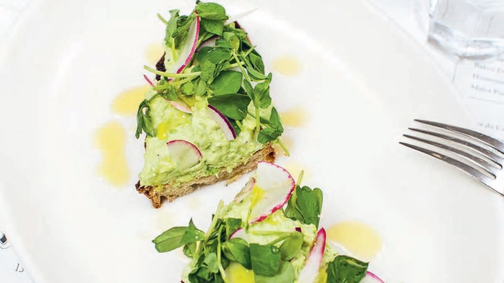 PHOTO: Pea and ricotta toast from Jack's Wife Freda in New York City.