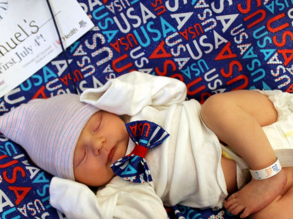PHOTO: The preemies in the neonatal intensive care unit at the University of Cincinnati Medical Center wore red, white and blue to celebrate the 4th of July.