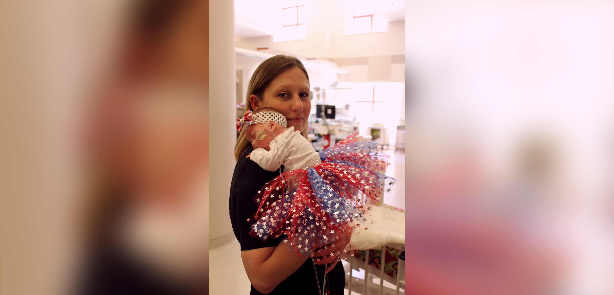 PHOTO: The preemies in the neonatal intensive care unit at the University of Cincinnati Medical Center wore red, white and blue to celebrate the 4th of July.  