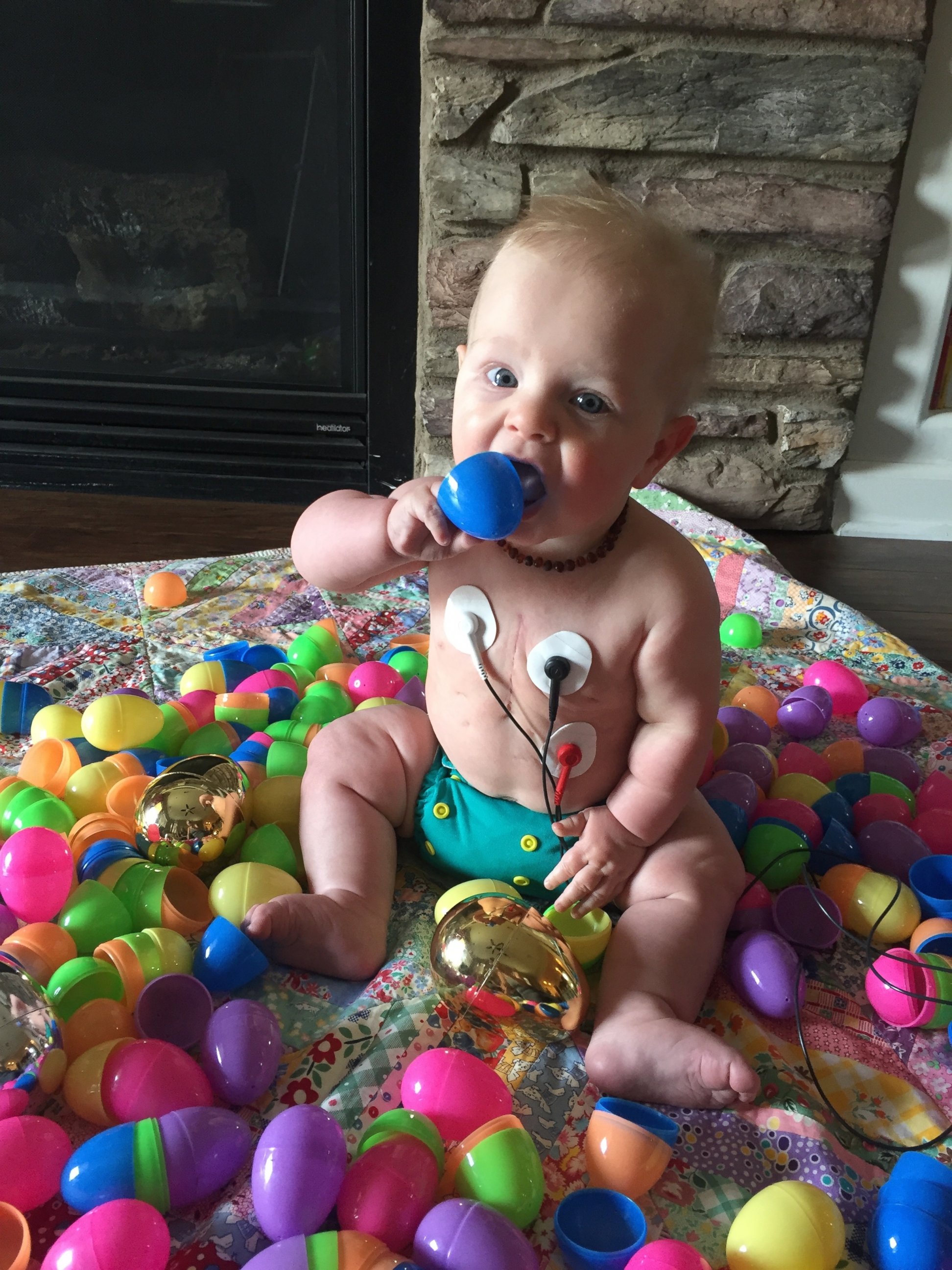 PHOTO: Janelle Cavanagh is holding an Easter-themed fundraiser to help pay for expenses for her son, Killian, who was born with a congenital heart defect.