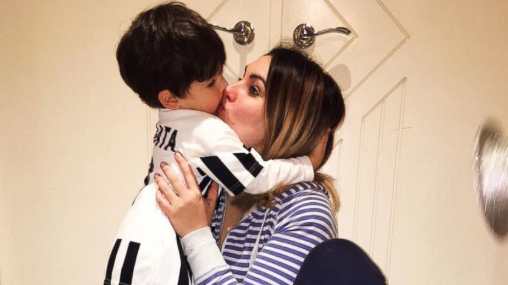 Laura Mazza, who blogs at Mum on the Run, is pictured here with her son. 