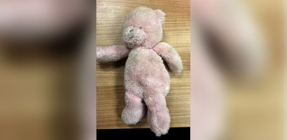 PHOTO: The internet is trying to help reunite this pink teddy bear, lost at an Ireland airport, with its owner.