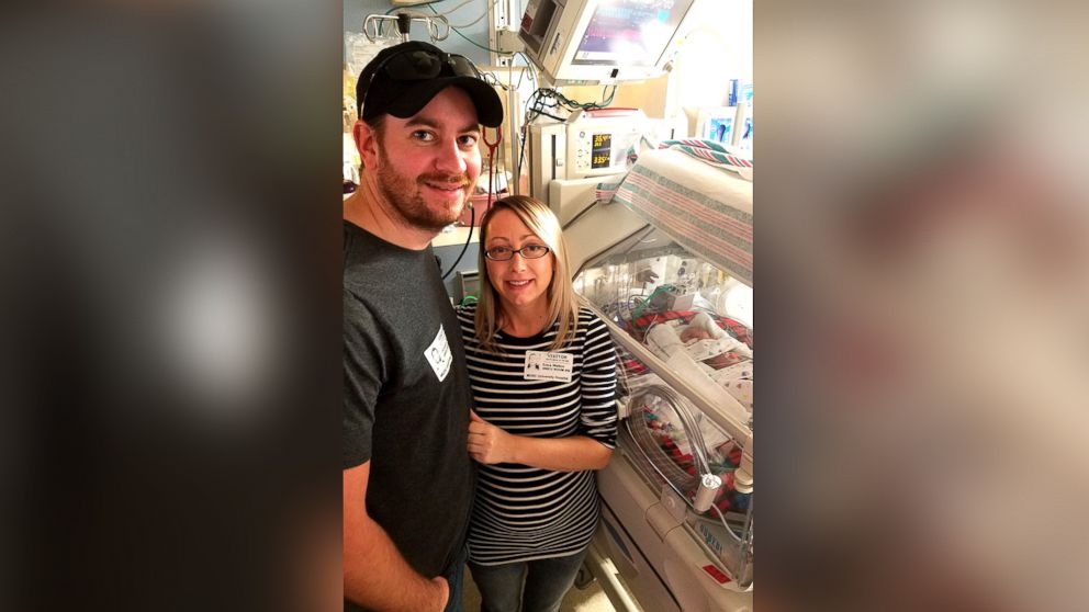 PHOTO: Nurse Loretta Bledsoe helped mom Erica Walton bring baby Jet Walton into the world aboard a flight headed to Florida in December. 