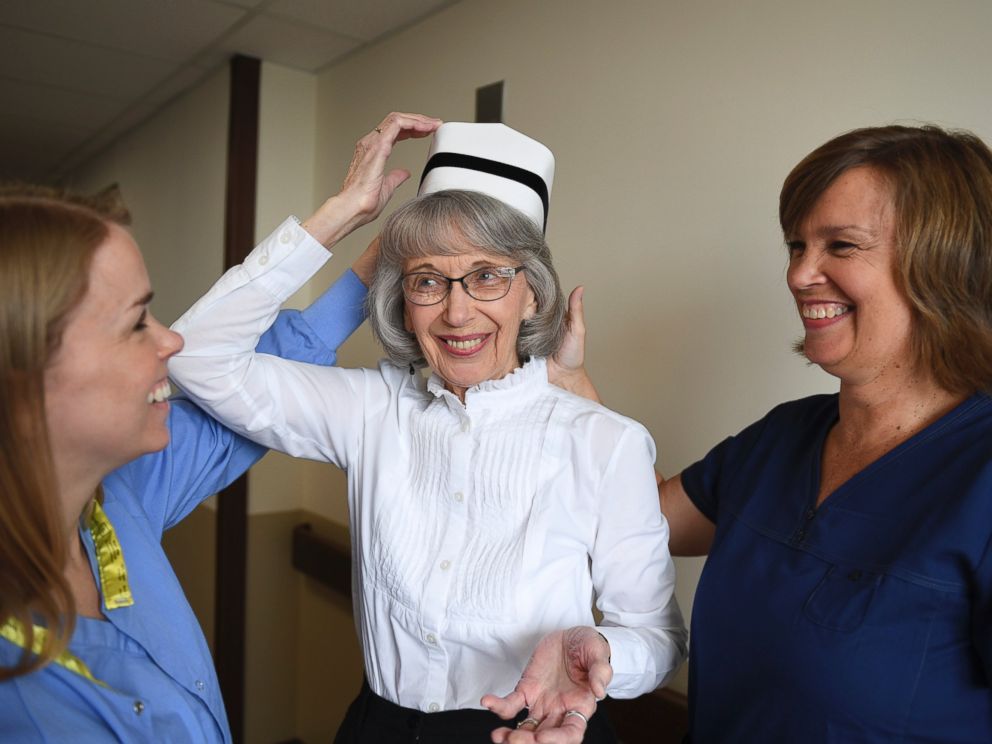 PHOTO: Left to right; Christina Harms, 31, Mary Lou Wilkins, 86, and Sue Hoekstra, 56, are photographed at Spectrum Health in Grand Rapids, Michigan.