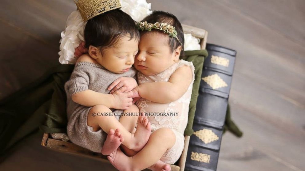 PHOTO: Babies named Romeo and Juliet have Shakespeare-themed photo shoot after coincidentally being born at same hospital within 18 hours. 